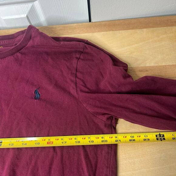 Polo Ralph Lauren Men's Long Sleeve Burgundy Maroon Shirt Size Large Slim Fit - Picture 7 of 8